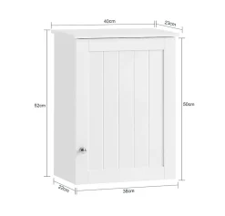 Sobuy Meuble de Rangementde Salle de Bain Armoire Suspendue, BZR19-W,