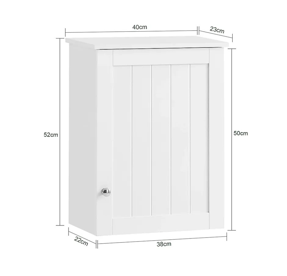 Sobuy Meuble de Rangementde Salle de Bain Armoire Suspendue, BZR19-W,