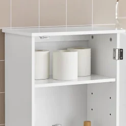 Sobuy Meuble de Rangementde Salle de Bain Armoire Suspendue, BZR19-W,