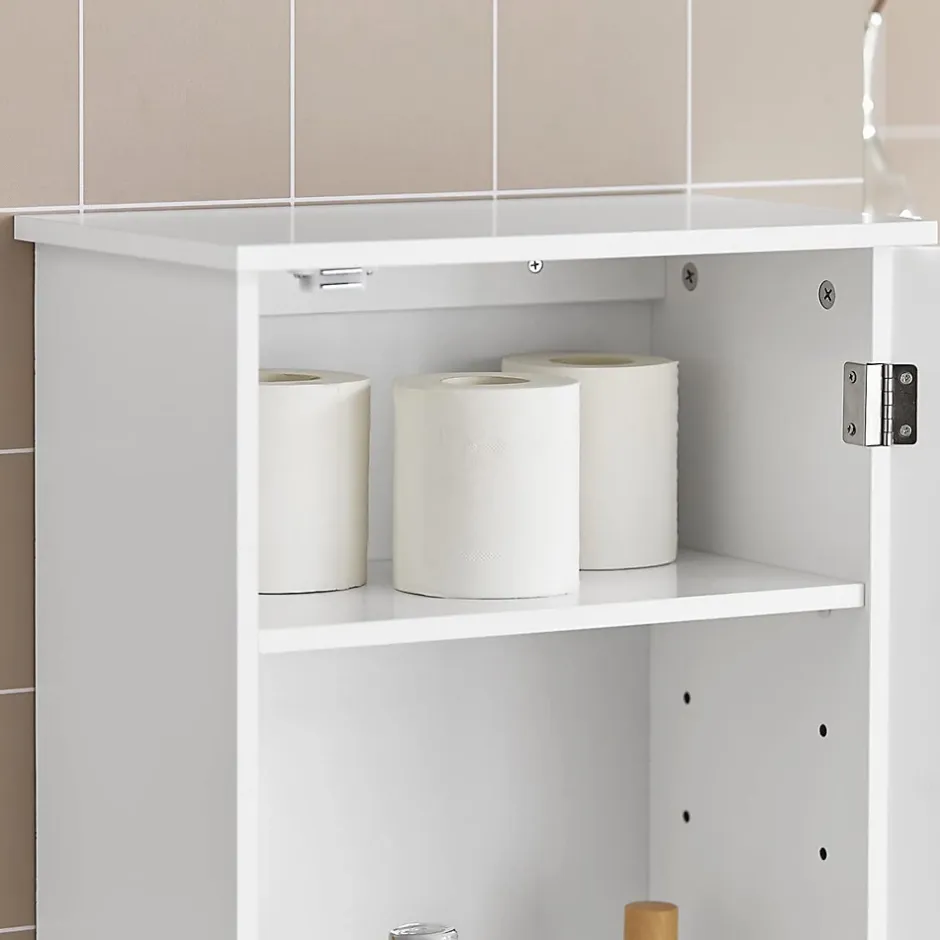 Sobuy Meuble de Rangementde Salle de Bain Armoire Suspendue, BZR19-W,