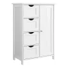 Calicosy Meuble de salle de bain 1 Porte 4 Tiroirs - L55 cm* Etagère Salle De Bains