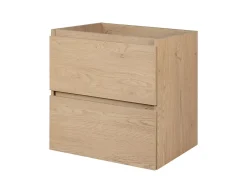 3xE Living Meuble de salle de bain 60 cm, Couleur : Chêne Clair, 60 x 46 x 60,7 cm, sans plan de travail