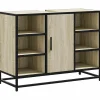 Vidaxl Meuble de salle de bain avec lavabo Chêne Sonoma 80 x 33 x 60 cm Bois d'ingénierie* Meuble Wc