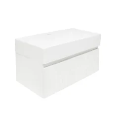 Swiss Aqua Technologies Meuble de salle de bain avec lavabo SAT Evolution 78x30x44,8 cm blanc mat (SATEVO80WMU2)* Lave-Mains