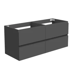 AICA Sanitaire Meuble de salle de bain anthracite 120cm, suspendu avec 4 tiroirs* Meuble Sous-Vasque