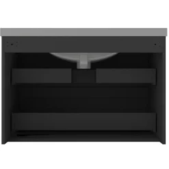 AICA Sanitaire Meuble de salle de bain anthracite 80cm, suspendu avec 2 tiroirs