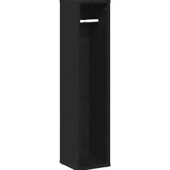 Vidaxl Meuble de salle de bain avec porte-rouleau noir 20,5x20x90 cm* Meuble Wc