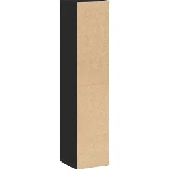 Vidaxl Meuble de salle de bain avec porte-rouleau noir 20,5x20x90 cm* Meuble Wc