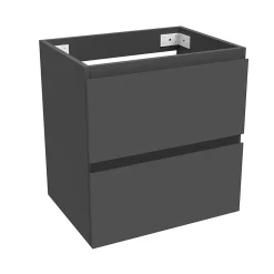 AICA Sanitaire Meuble de salle de bain anthracite 50cm, suspendu avec 2 tiroirs