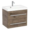 Naturel Meuble de salle de bain avec lavabo Cube Way 60x40 cm chêne Wellington (CUBE260ZDW)* Lave-Mains