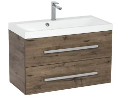 Naturel Meuble de salle de bain avec lavabo Cube Way 60x40 cm chêne Wellington (CUBE260ZDW)* Lave-Mains