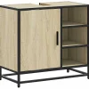 Vidaxl Meuble de salle de bain avec lavabo Chêne Sonoma 65 x 33 x 60 cm Bois d'ingénierie* Meuble Wc