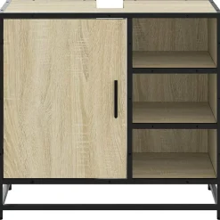 Vidaxl Meuble de salle de bain avec lavabo Chêne Sonoma 65 x 33 x 60 cm Bois d'ingénierie* Meuble Wc