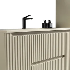 Jindoli Meuble de salle de bain avec vasque 80 cm amande Aquavenus* Meuble Vasque