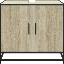 Vidaxl Meuble de salle de bain avec lavabo Chêne Sonoma 65 x 33 x 60 cm Bois d'ingénierie* Meuble Wc