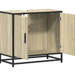 Vidaxl Meuble de salle de bain avec lavabo Chêne Sonoma 65 x 33 x 60 cm Bois d'ingénierie* Meuble Wc