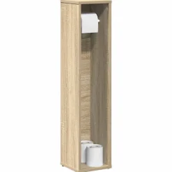 Vidaxl Meuble de salle de bain avec porte-rouleau chêne sonoma* Meuble Wc
