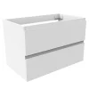 AICA Sanitaire Meuble de salle de bain blanc 80cm, suspendu avec 2 tiroirs* Meuble Sous-Vasque