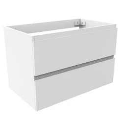 AICA Sanitaire Meuble de salle de bain blanc 80cm, suspendu avec 2 tiroirs* Meuble Sous-Vasque