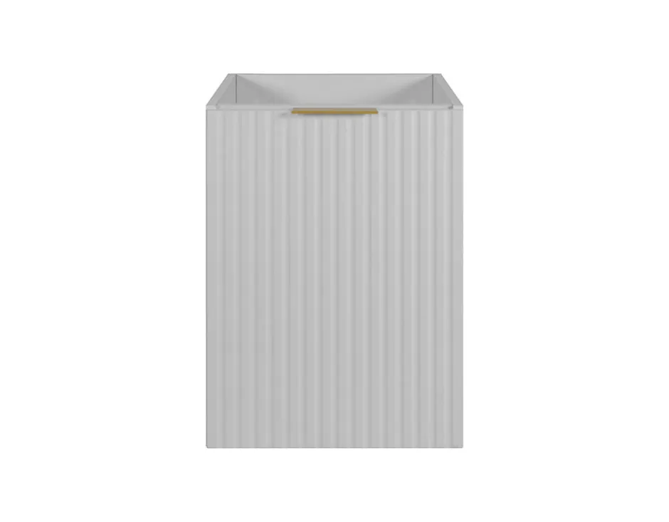 3xE Living Meuble de salle de bain, Blanc + poignée dorée, 40 x 57 x 46 cm