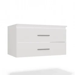 3xE Living Meuble de salle de bain, blanc, 80 x 45 x 50 cm* Meuble Sous-Vasque