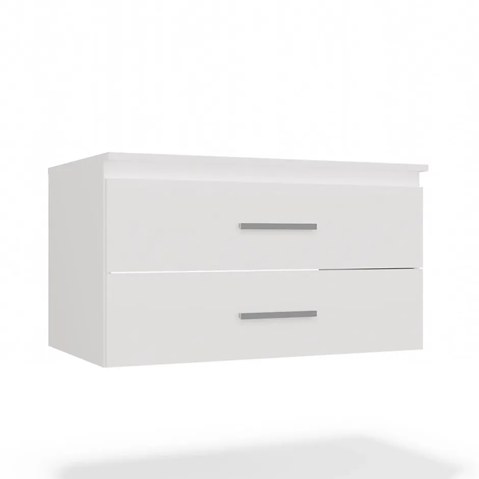3xE Living Meuble de salle de bain, blanc, 80 x 45 x 50 cm* Meuble Sous-Vasque