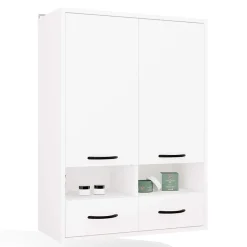 3xE Living Meuble de salle de bain, blanc, 66 x 67 x 30 cm* Etagère Salle De Bains