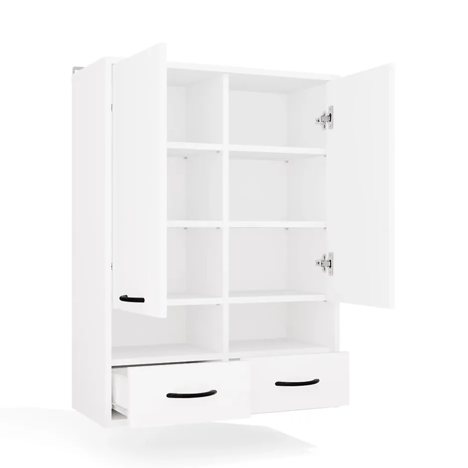 3xE Living Meuble de salle de bain, blanc, 66 x 67 x 30 cm* Etagère Salle De Bains