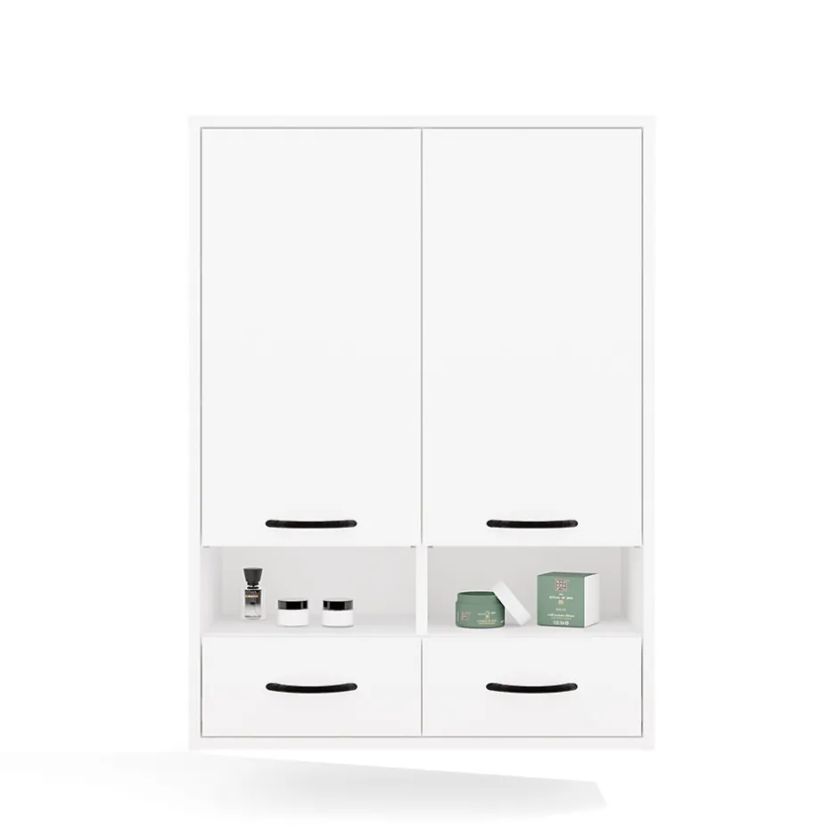 3xE Living Meuble de salle de bain, blanc, 66 x 67 x 30 cm* Etagère Salle De Bains