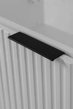 3xE Living Meuble de salle de bain, Blanc + poignée noire, 40 x 57 x 46 cm