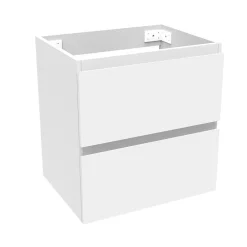 AICA Sanitaire Meuble de salle de bain blanc 50cm, suspendu avec 2 tiroirs* Meuble Sous-Vasque