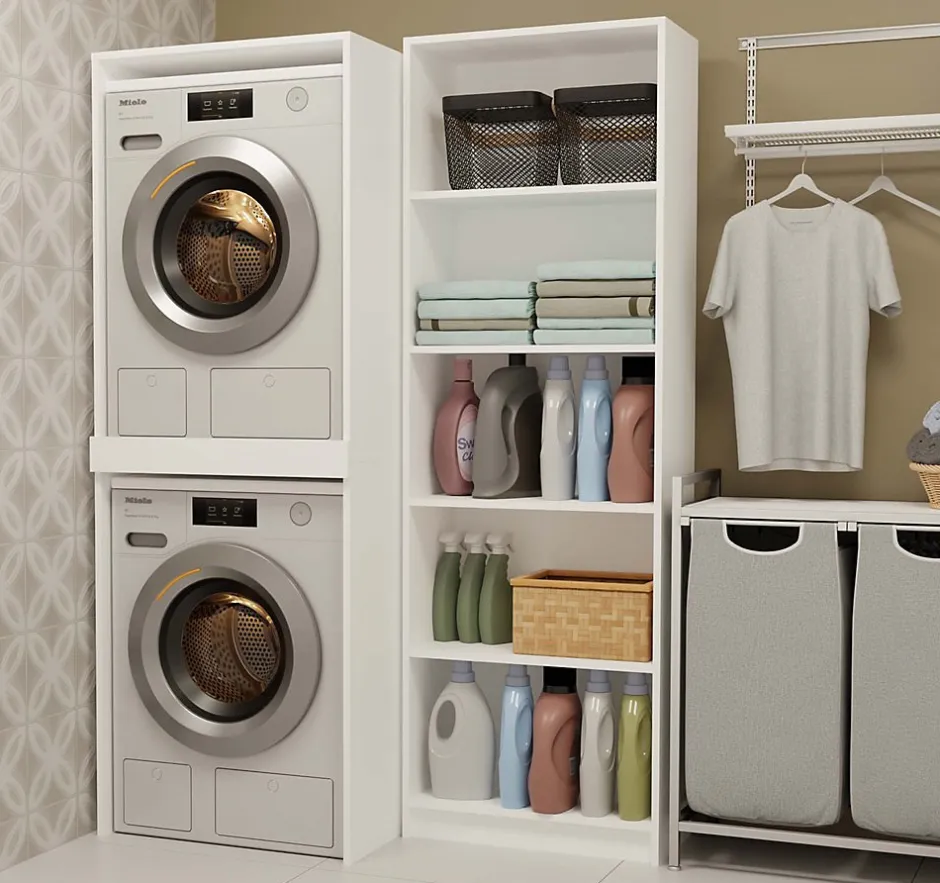 3xE Living Meuble de salle de bain, blanc, 64 x 180 x 64 cm