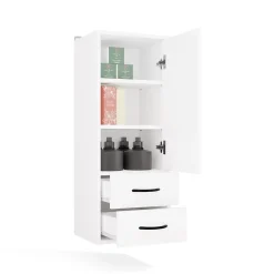 3xE Living Meuble de salle de bain, blanc, 35 x 67 x 30 cm