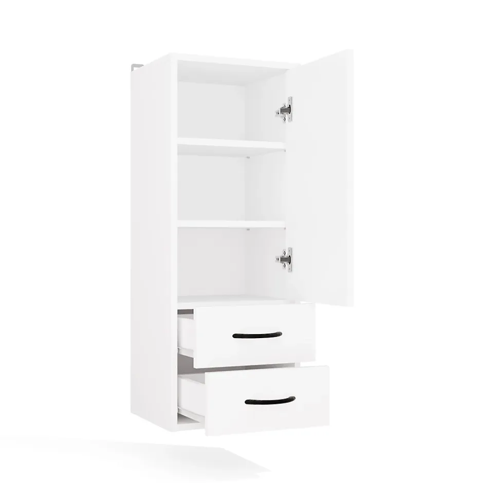 3xE Living Meuble de salle de bain, blanc, 35 x 67 x 30 cm