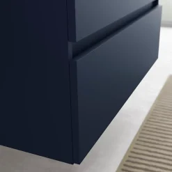 Cygnus bath Meuble de salle de bain BEQUIA 60cm Bleu mat Vasque Porcelaine* Meuble Vasque