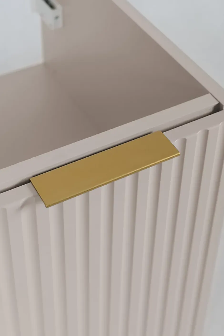3xE Living Meuble de salle de bain, Cachemire + poignée dorée, 40 x 57 x 46 cm* Lave-Mains