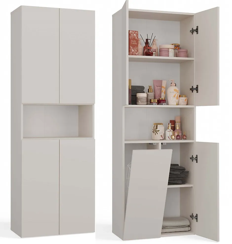 3xE Living Meuble de salle de bain, cachemire, 60 x 30 x 174 cm* Armoire De Salle De Bains