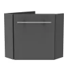 AICA Sanitaire Meuble de salle de bain 40cm avec tiroir, meuble d'angle suspendu Anthracite