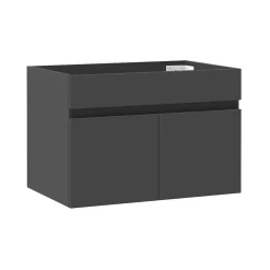 AICA Sanitaire Meuble de salle de bain 60cm à double porte, suspendu, Anthracite* Meuble Sous-Vasque