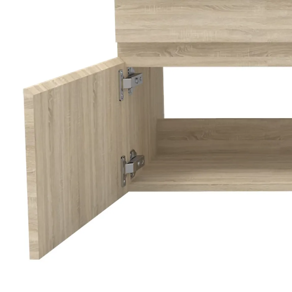 AICA Sanitaire Meuble de salle de bain 100cm à double porte, suspendu, Chêne* Meuble Sous-Vasque