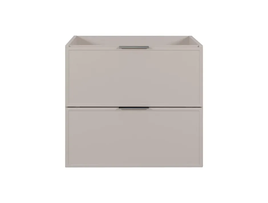3xE Living Meuble de salle de bain, Cachemire, poignée argentée, 46 x 60 x 57 cm* Lave-Mains