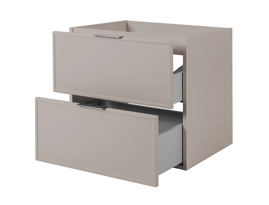 3xE Living Meuble de salle de bain, Cachemire, poignée argentée, 46 x 60 x 57 cm* Lave-Mains