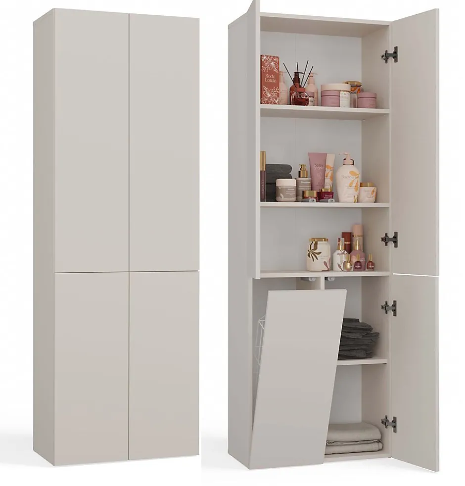 3xE Living Meuble de salle de bain, cachemire, 60 x 30 x 174 cm* Armoire De Salle De Bains