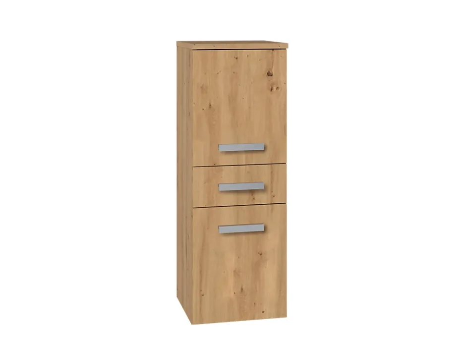 3xE Living Meuble de salle de bain, chêne artisan, 85 x 30 x 30 cm