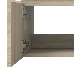 AICA Sanitaire Meuble de salle de bain 60cm à double porte, suspendu, Chêne