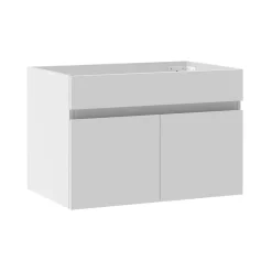 AICA Sanitaire Meuble de salle de bain 60cm à double porte, suspendu, blanc