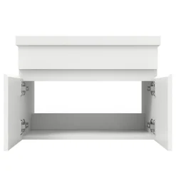 AICA Sanitaire Meuble de salle de bain 60cm à double porte, suspendu, blanc