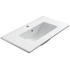 Cosyneo Meuble de salle de bain 70cm simple vasque sans miroir sur pieds avec portes et tiroirs - cambrian (chêne clair) - HARO