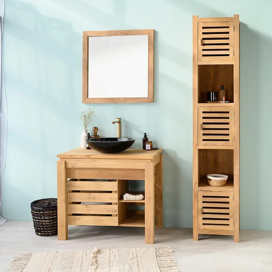 Wanda Collection Meuble de salle de bain en teck Zen 85cm
