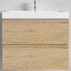 Lomazoo Meuble de salle de bain Monaco chêne clair - 60cm* Meuble Vasque